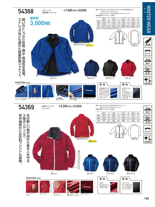 クロダルマ ＫＵＲＯＤＡＲＵＭＡ,54368,軽防寒ジャケットの写真は2025-26最新カタログ186ページに掲載されています。