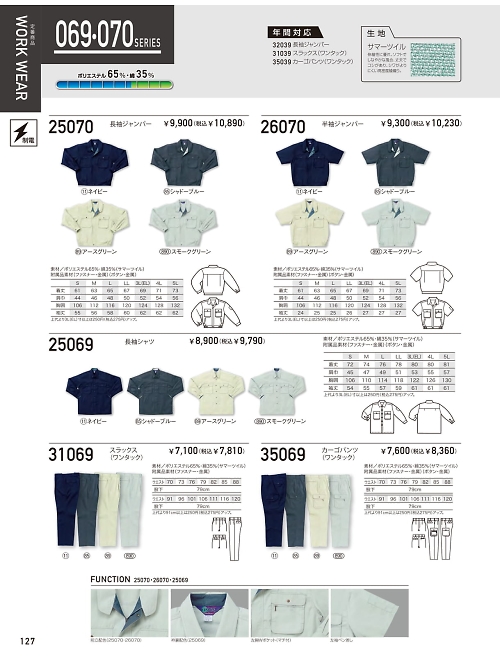 クロダルマ ＫＵＲＯＤＡＲＵＭＡ,26070,半袖ジャンパーの写真は2026最新のオンラインカタログの127ページに掲載されています。