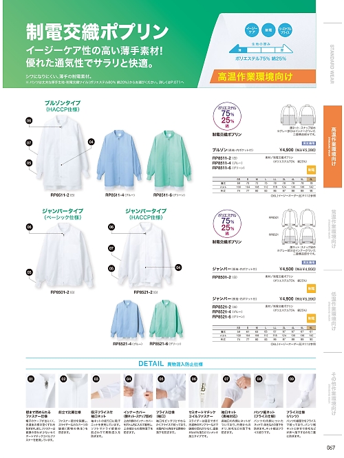 MONTBLANC (住商モンブラン),RP8501-2 兼用長袖ジャンパー(白)の写真は2026最新オンラインカタログ67ページに掲載されています。