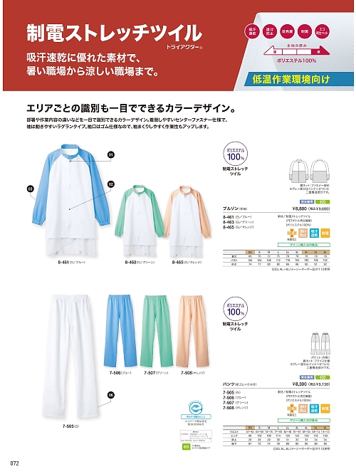 MONTBLANC (住商モンブラン),8-463,兼用長袖ブルゾンの写真は2026最新カタログ72ページに掲載されています。