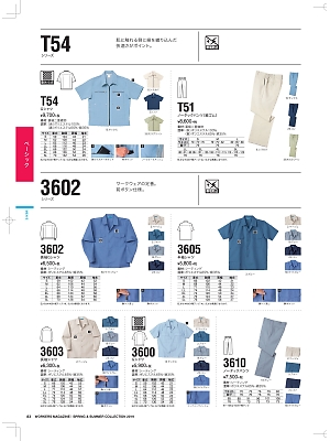 NAKATUKA CALJAC,3605,半袖シャツの写真は2019最新のオンラインカタログの83ページに掲載されています。
