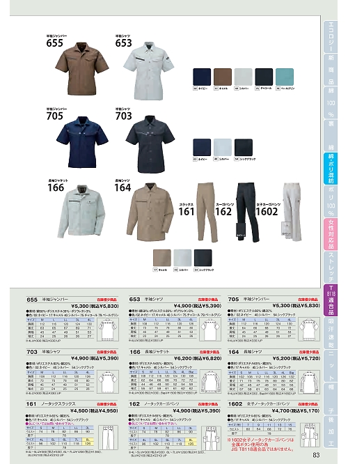 日新被服（ＲＡＫＡＮ）,705,半袖ジャンパーの写真は2022最新カタログ83ページに掲載されています。