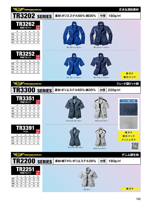 日新被服（ＲＡＫＡＮ）,TR3262,長袖ブルゾン(空調服)の写真は2024最新カタログ153ページに掲載されています。