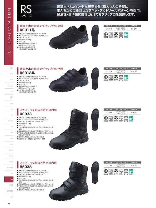 シモン(simon),2313700 RS038マジック式長靴の写真は2024最新オンラインカタログ47ページに掲載されています。
