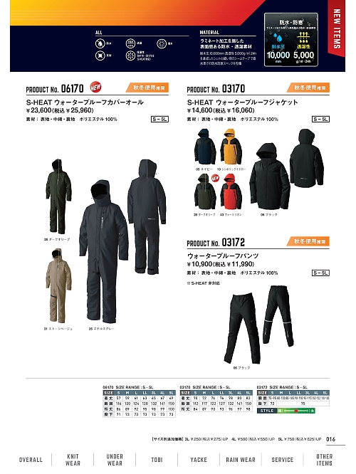 シンメン BigRun,03170,S-HEATウオータープルーフジャケットの写真は2022-23最新カタログ16ページに掲載されています。