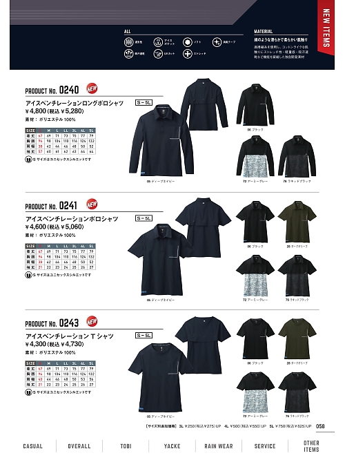 シンメン BigRun,0243 Tシャツの写真は2024最新オンラインカタログ58ページに掲載されています。