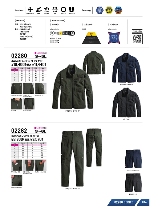 シンメン BigRun,02282,4WAYストレッチパンツの写真は2025-26最新カタログ16ページに掲載されています。