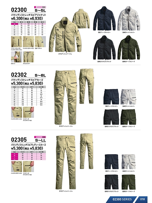 シンメン BigRun,02305 カーゴパンツの写真は2025-26最新オンラインカタログ18ページに掲載されています。