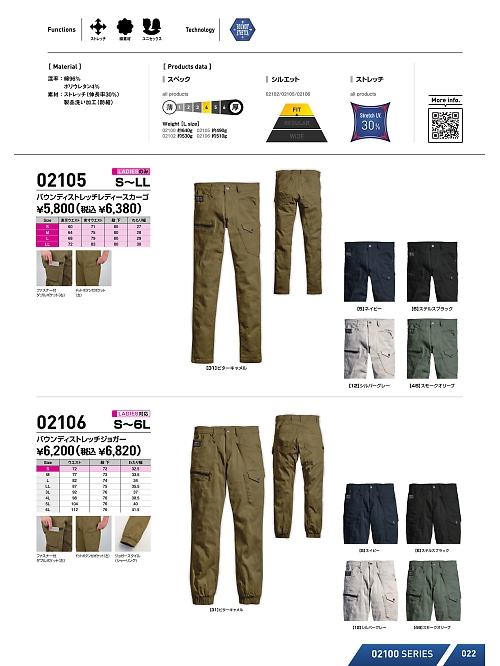 シンメン BigRun,02106,バウンディストレッチジョガーパンツの写真は2025-26最新カタログ22ページに掲載されています。