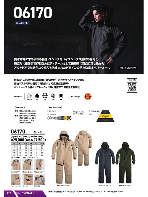 シンメン BigRun,06170,ウォータープルーフカバーオールの写真は2025-26最新カタログ123ページに掲載されています。