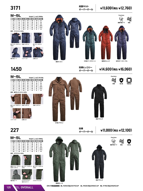 シンメン BigRun,3171,総裏キルト円管服(ツナギ)の写真は2025-26最新カタログ125ページに掲載されています。