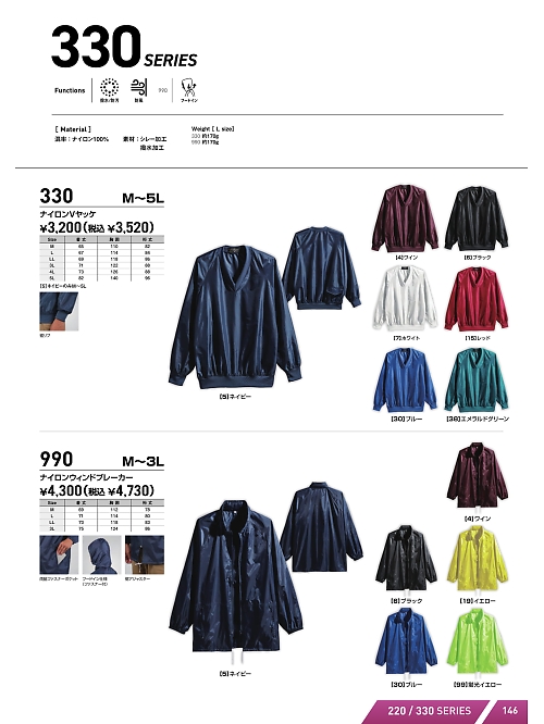 シンメン BigRun,990,ウィンドブレーカーの写真は2025-26最新カタログ146ページに掲載されています。