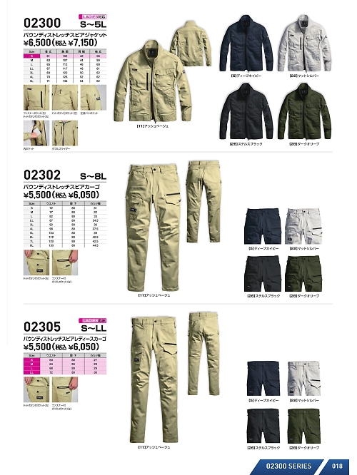 シンメン BigRun,02302 カーゴパンツの写真は2026最新オンラインカタログ18ページに掲載されています。