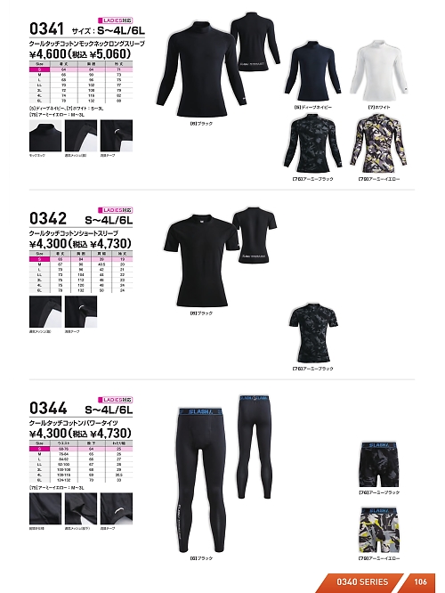 シンメン BigRun,0344 クールタッチパワータイツの写真は2026最新オンラインカタログ106ページに掲載されています。