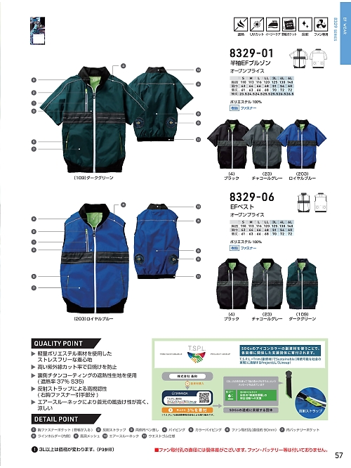 ＳＯＷＡ(桑和),8329-06 EF用ベストの写真は2025最新オンラインカタログ57ページに掲載されています。