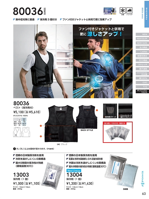 ＳＯＷＡ(桑和),13004,保冷剤(1個250g)の写真は2026最新カタログ63ページに掲載されています。