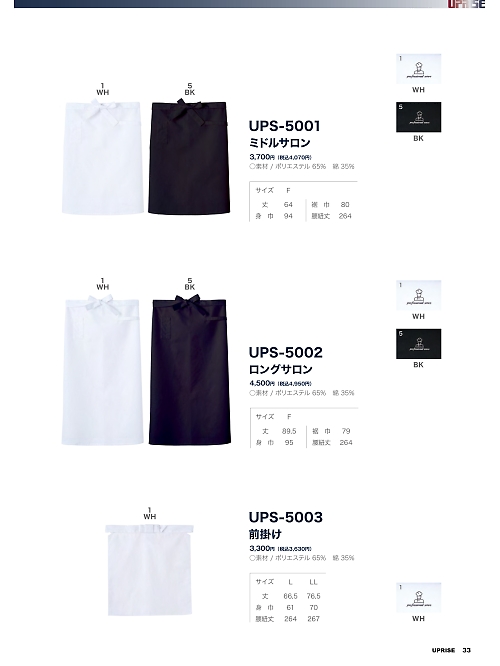 アップライズ(UPRISE),UPS5001 ミドルサロンの写真は2025最新オンラインカタログ33ページに掲載されています。