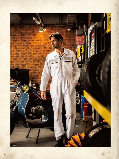 山田辰 DICKIES WORK　AUTO-BI THEMAN,1135,ツヅキ服の写真は2025最新カタログ113ページに掲載されています。