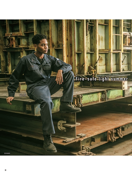 山田辰 DICKIES WORK　AUTO-BI THEMAN,5111,防炎つなぎ服の写真は2026最新カタログ19ページに掲載されています。