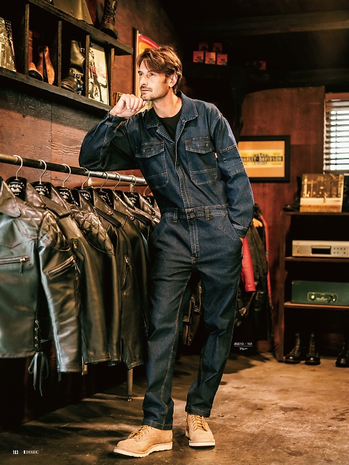 山田辰 DICKIES WORK　AUTO-BI THEMAN,25010 高機能つなぎ服の写真は2026最新オンラインカタログ103ページに掲載されています。