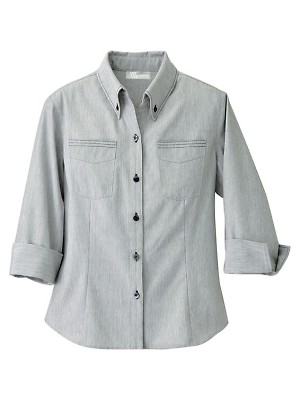 ユニフォーム4 861205 レディス七分袖BDシャツ在限