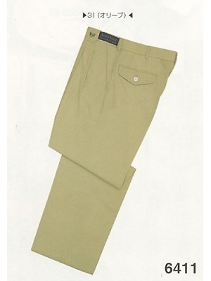 ユニフォーム2 6411 ツータックスラックス(12廃番)