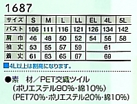 1687 ジャケットのサイズ画像