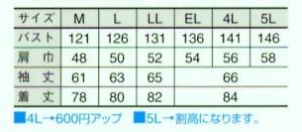 8625 コート(廃番)のサイズ画像