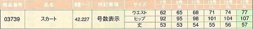 03739 スカートのサイズ画像