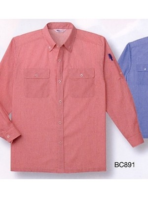 ユニフォーム691 BC891 長袖ペアシャツ(廃番)