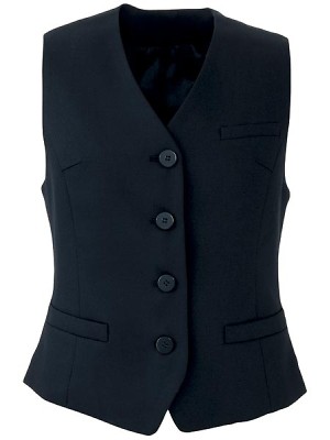 ユニフォーム1744 AR2800-1R ベスト(事務服)(ネイビー無地)
