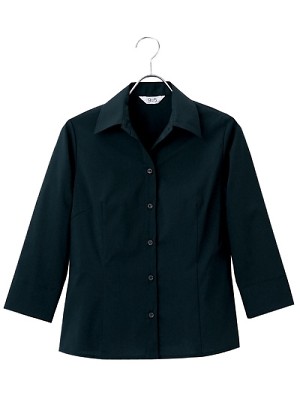 ユニフォーム6 NF15152R 七分袖シャツ(ブラック)
