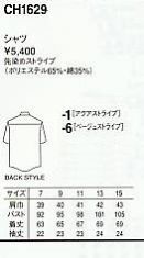 CH1629 ブラウス(ベージュ)のサイズ画像