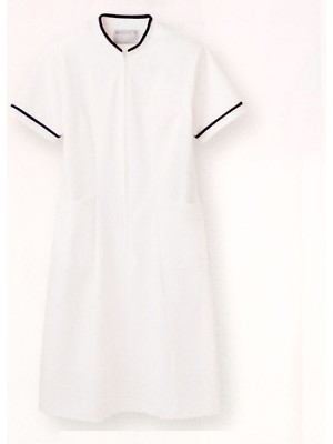 ユニフォーム2178 73-1138 ナースワンピース(白ネイビー)