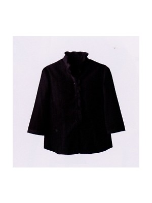 ユニフォーム462 MC7187 ブラウス(黒)七分袖