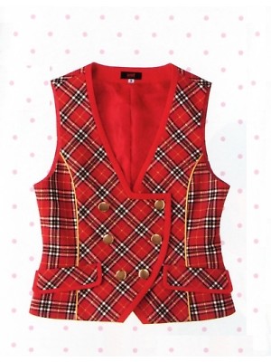 ユニフォーム905 AM61123 レディースチェックベスト(廃番)