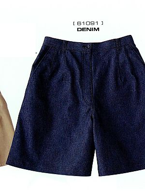 ユニフォーム702 61091 レディスキュロット(デニム)