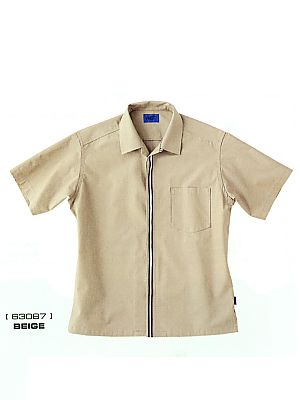 クリックで63087 半袖シャツ(ベージュ)のオンラインカタログのページを表示します