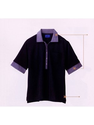 ユニフォーム1305 65210 ポロシャツ(ブラック)
