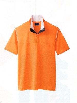 クリックで65304 半袖ポロシャツ(オレンジ)のオンラインカタログのページを表示します