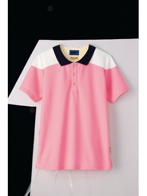 クリックで65513 ポロシャツ(ピンク)のオンラインカタログのページを表示します