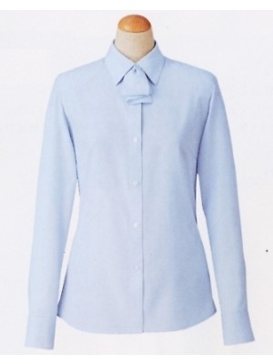 ユニフォーム1254 S35972 長袖ブラウス(サックス)