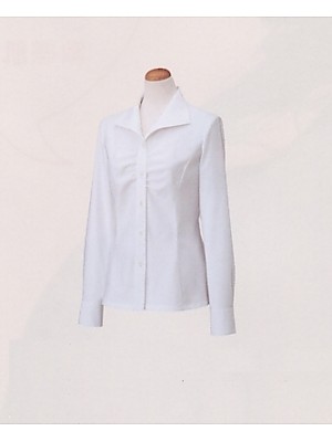 ユニフォーム842 S36288 シャーリングブラウス(ホワイト)