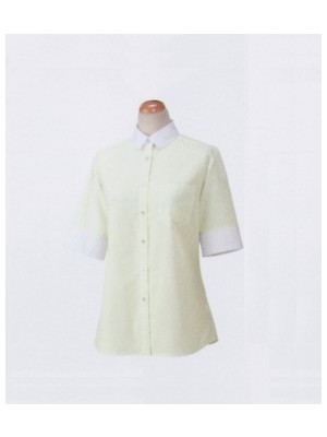 クリックでS36375 五分袖シャツ(グリーン)のオンラインカタログのページを表示します