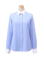 S36081 長袖ブラウス(ブルー)