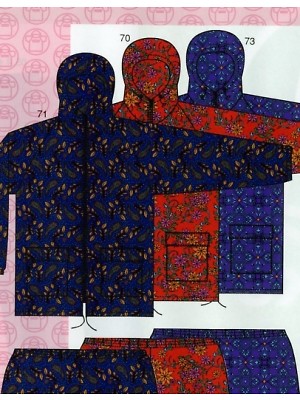 ユニフォーム209 0001 婦人プリントヤッケ上下組