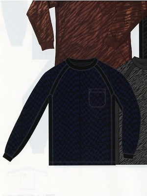 ユニフォーム453 3261 シャドープリント起毛ローネック