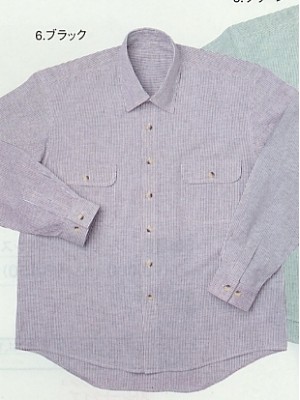 ユニフォーム5 5010 ヒッコリー長袖シャツ