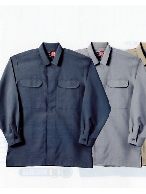 ユニフォーム795 744 サマートロピカル立ち襟シャツ