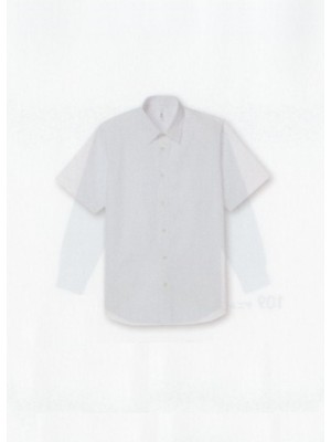 ユニフォーム691 809SBM-4L-5L 半袖ブロードシャツ(男)